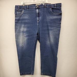 Duke Authentic Fit Jeans Mens Blue 50 XS Denim Stretch Straight Casual Pants